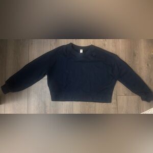lululemon athletica cropped Navy Sweatshirt